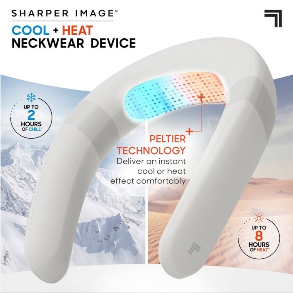 Sharper Image Cordless Cool and Heat
Neckwear Device White- NEW in box